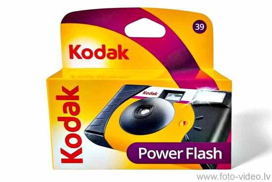 Vienreiz lietojamā foto kamera Kodak Power Flash. 39 kadri / ISO 800